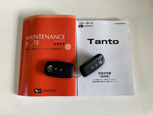 タントＸ　前席シートヒーター　左側電動スライドドア　電動パーキング衝突被害軽減ブレーキ　コーナーセンサー　バックカメラ（ナビ装着時用）　左側電動スライドドア　前席シートヒーター　電動パーキングブレーキ　ＬＥＤ　オートライト　オートエアコン　スマートキー　エコアイドル（滋賀県）の中古車