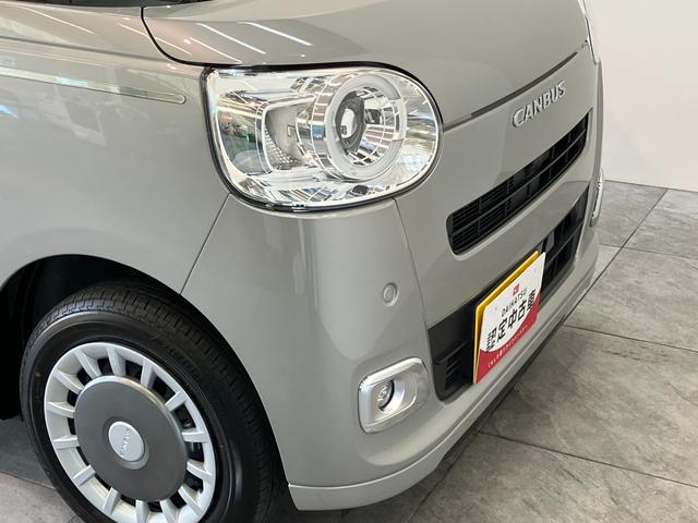 ムーヴキャンバスセオリーＧ　両側電動スライドドア　ＬＥＤ　届出済未使用車衝突被害軽減ブレーキ　コーナーセンサー　バックカメラ（ナビ装着時用）　両側電動スライドドア　前席シートヒーター　電動パーキングブレーキ　ＬＥＤ　オートライト　オートエアコン　スマートキー　エコアイドル（滋賀県）の中古車