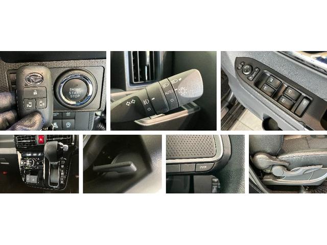 タントカスタムＲＳ　ターボ　両側電動スライドドア　スマートキー衝突被害軽減ブレーキ　コーナーセンサー　ターボ　バックカメラ（ナビ装着時用）　両側電動スライドドア　前席シートヒーター　電動パーキングブレーキ　ＬＥＤ　オートライト　オートエアコン　エコアイドル（滋賀県）の中古車