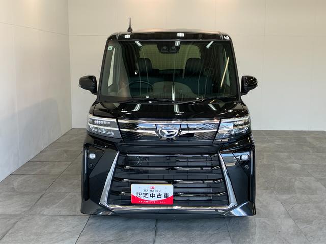 タントカスタムＲＳ　ターボ　両側電動スライドドア　スマートキー衝突被害軽減ブレーキ　コーナーセンサー　ターボ　バックカメラ（ナビ装着時用）　両側電動スライドドア　前席シートヒーター　電動パーキングブレーキ　ＬＥＤ　オートライト　オートエアコン　エコアイドル（滋賀県）の中古車