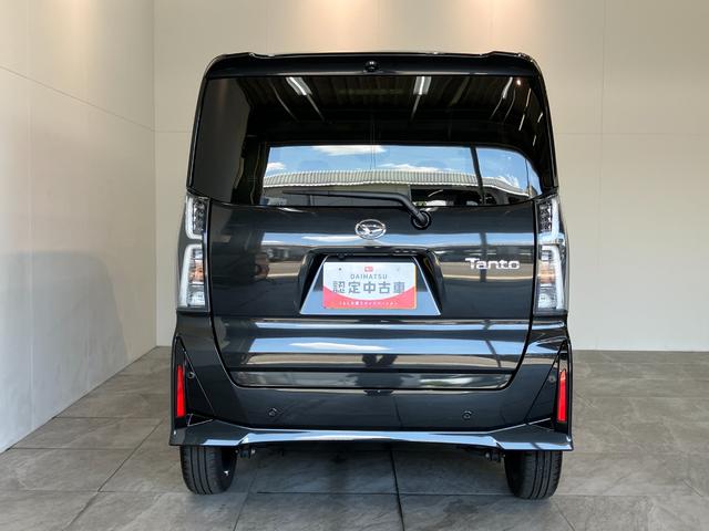タントカスタムＲＳ　ターボ　両側電動スライドドア　スマートキー衝突被害軽減ブレーキ　コーナーセンサー　ターボ　バックカメラ（ナビ装着時用）　両側電動スライドドア　前席シートヒーター　電動パーキングブレーキ　ＬＥＤ　オートライト　オートエアコン　エコアイドル（滋賀県）の中古車