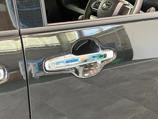 タントカスタムＲＳ　ターボ　両側電動スライドドア　スマートキー衝突被害軽減ブレーキ　コーナーセンサー　ターボ　バックカメラ（ナビ装着時用）　両側電動スライドドア　前席シートヒーター　電動パーキングブレーキ　ＬＥＤ　オートライト　オートエアコン　エコアイドル（滋賀県）の中古車