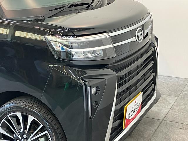 タントカスタムＲＳ　ターボ　両側電動スライドドア　スマートキー衝突被害軽減ブレーキ　コーナーセンサー　ターボ　バックカメラ（ナビ装着時用）　両側電動スライドドア　前席シートヒーター　電動パーキングブレーキ　ＬＥＤ　オートライト　オートエアコン　エコアイドル（滋賀県）の中古車