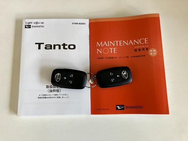 タントカスタムＲＳ　ターボ　両側電動スライドドア　スマートキー衝突被害軽減ブレーキ　コーナーセンサー　ターボ　バックカメラ（ナビ装着時用）　両側電動スライドドア　前席シートヒーター　電動パーキングブレーキ　ＬＥＤ　オートライト　オートエアコン　エコアイドル（滋賀県）の中古車