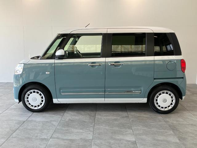 ムーヴキャンバスストライプスＧ　フルセグナビ　バックカメラ　車検整備付衝突被害軽減ブレーキ　コーナーセンサー　フルセグナビ　Ｂｌｕｅｔｏｏｔｈ　ＤＶＤ再生　ＣＤ録音　バックカメラ　両側電動スライドドア　前席シートヒーター　ＬＥＤ　オートライト　スマートキー　エコアイドル（滋賀県）の中古車