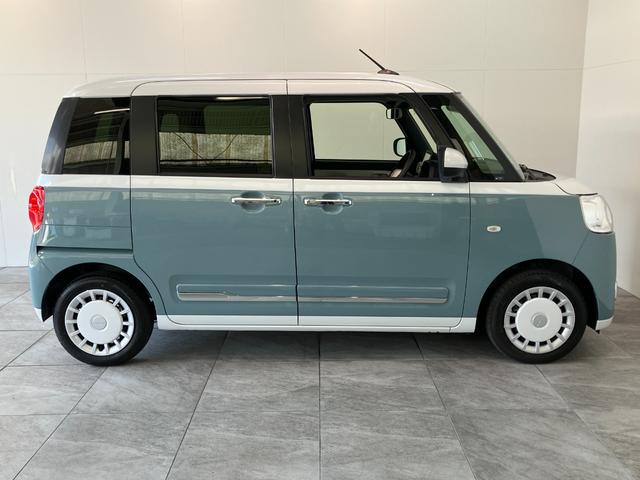 ムーヴキャンバスストライプスＧ　フルセグナビ　バックカメラ　車検整備付衝突被害軽減ブレーキ　コーナーセンサー　フルセグナビ　Ｂｌｕｅｔｏｏｔｈ　ＤＶＤ再生　ＣＤ録音　バックカメラ　両側電動スライドドア　前席シートヒーター　ＬＥＤ　オートライト　スマートキー　エコアイドル（滋賀県）の中古車