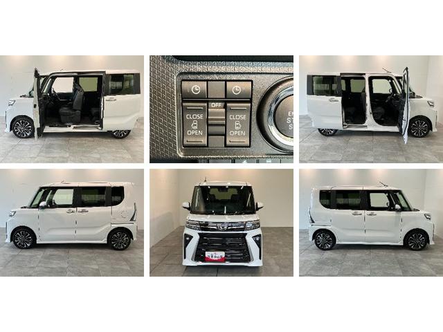 タントカスタムＲＳ　ターボ　９インチディスプレイオーディオ　ＬＥＤ衝突被害軽減ブレーキ　コーナーセンサー　ターボ　９インチディスプレイオーディオ　フルセグ　Ｂｌｕｅｔｏｏｔｈ　バックカメラ　両側電動スライドドア　前席シートヒーター　ＬＥＤ　スマートキー　エコアイドル（滋賀県）の中古車