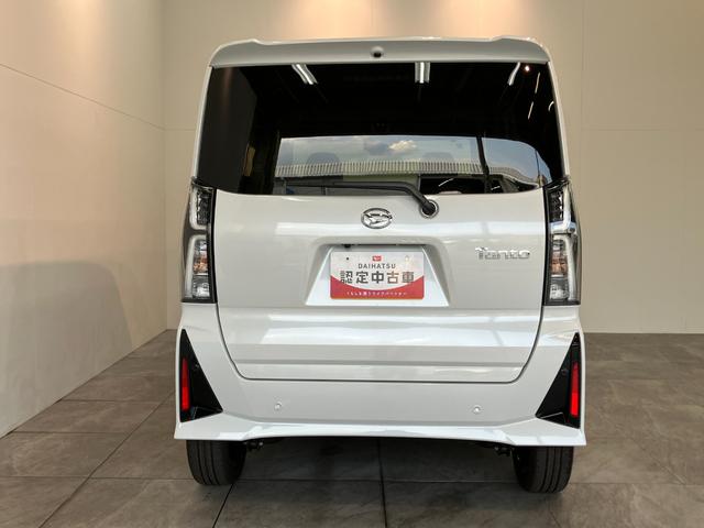 タントカスタムＲＳ　ターボ　９インチディスプレイオーディオ　ＬＥＤ衝突被害軽減ブレーキ　コーナーセンサー　ターボ　９インチディスプレイオーディオ　フルセグ　Ｂｌｕｅｔｏｏｔｈ　バックカメラ　両側電動スライドドア　前席シートヒーター　ＬＥＤ　スマートキー　エコアイドル（滋賀県）の中古車