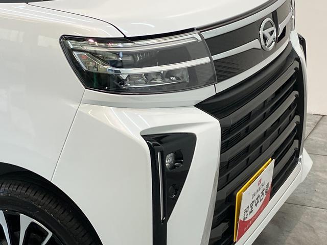 タントカスタムＲＳ　ターボ　９インチディスプレイオーディオ　ＬＥＤ衝突被害軽減ブレーキ　コーナーセンサー　ターボ　９インチディスプレイオーディオ　フルセグ　Ｂｌｕｅｔｏｏｔｈ　バックカメラ　両側電動スライドドア　前席シートヒーター　ＬＥＤ　スマートキー　エコアイドル（滋賀県）の中古車