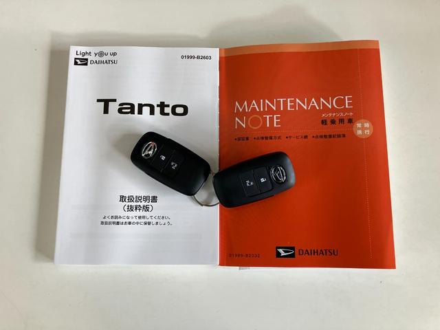 タントＸ　左側電動スライドドア　スマートキー　届出済未使用車衝突被害軽減ブレーキ　コーナーセンサー　バックカメラ（ナビ装着時用）　左側電動スライドドア　前席シートヒーター　電動パーキングブレーキ　ＬＥＤ　オートライト　オートエアコン　スマートキー　エコアイドル（滋賀県）の中古車