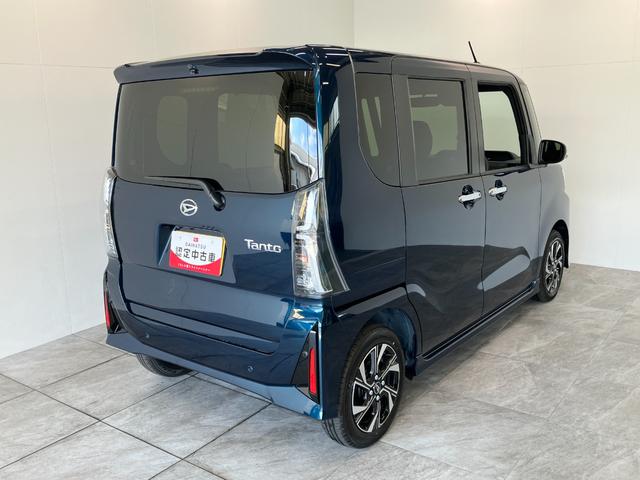 タントカスタムＸ　９型ディスプレイオーディオ　届出済未使用車衝突被害軽減ブレーキ　コーナーセンサー　９型ディスプレイオーディオ　フルセグ　Ｂｌｕｅｔｏｏｔｈ　ＵＳＢ　バックカメラ　両側電動スライドドア　前席シートヒーターＬＥＤ　スマートキー　エコアイドル（滋賀県）の中古車