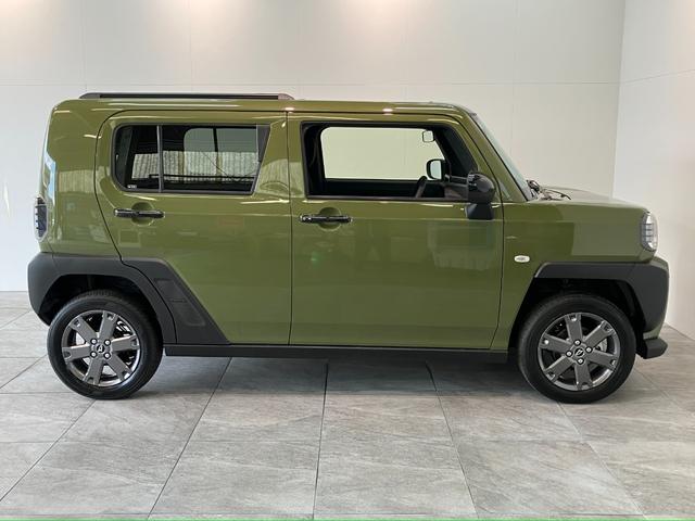 タフトＧダーククロムベンチャー　クルコン　ＬＥＤ　届出済未使用車衝突被害軽減ブレーキ　コーナーセンサー　バックカメラ（ナビ装着時用）　前席シートヒーター　電動パーキング　スカイフィールトップ　ＬＥＤ　オートライト　オートエアコン　スマートキー　レーダークルコン（滋賀県）の中古車