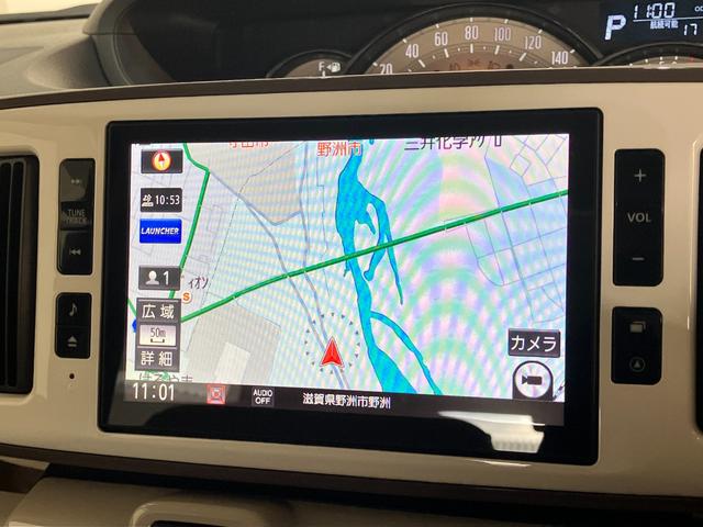 ムーヴキャンバスＧメイクアップリミテッドＳＡ３　８型ナビ　パノラマカメラ衝突回避軽減ブレーキ　スマアシ３　フルセグナビ　パノラマカメラ　ＤＶＤ再生　Ｂｌｕｅｔｏｏｔｈ　ＵＳＢ　前後ドラレコ　ＥＴＣ　両側電動スライドドア　ＬＥＤ　オートライト　スマートキー　エコアイドル（滋賀県）の中古車
