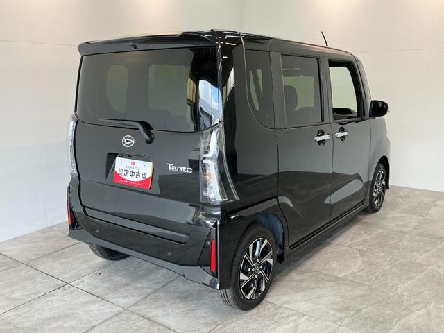 タントカスタムＸ　両側電動スライドドア　ＬＥＤ　届出済未使用車衝突被害軽減ブレーキ　コーナーセンサー　バックカメラ（ナビ装着時用）　両側電動スライドドア　前席シートヒーター　電動パーキングブレーキ　ＬＥＤ　オートライト　オートエアコン　スマートキー　エコアイドル（滋賀県）の中古車
