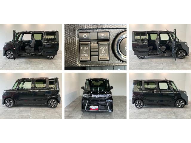 タントカスタムＸ　両側電動スライドドア　ＬＥＤ　届出済未使用車衝突被害軽減ブレーキ　コーナーセンサー　バックカメラ（ナビ装着時用）　両側電動スライドドア　前席シートヒーター　電動パーキングブレーキ　ＬＥＤ　オートライト　オートエアコン　スマートキー　エコアイドル（滋賀県）の中古車
