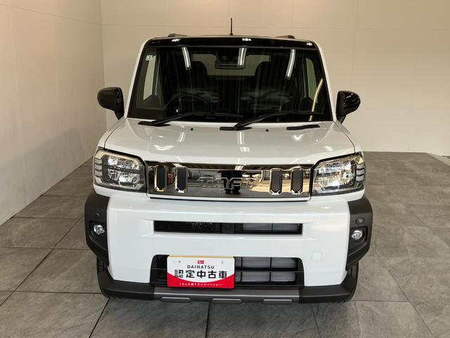 タフトＧダーククロムベンチャー　レーダークルコン　届出済未使用車衝突被害軽減ブレーキ　コーナーセンサー　バックカメラ（ナビ装着時用）　前席シートヒーター　電動パーキング　スカイフィールトップ　ＬＥＤ　オートライト　クルーズコントロール　スマートキー　エコアイドル（滋賀県）の中古車
