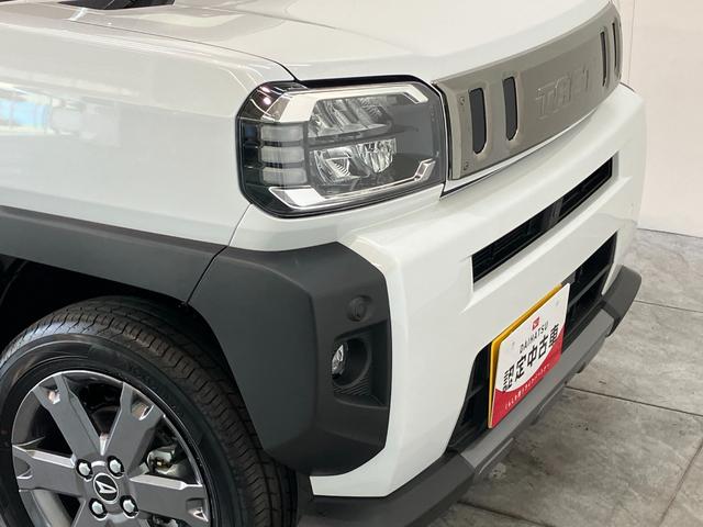 タフトＧダーククロムベンチャー　レーダークルコン　届出済未使用車衝突被害軽減ブレーキ　コーナーセンサー　バックカメラ（ナビ装着時用）　前席シートヒーター　電動パーキング　スカイフィールトップ　ＬＥＤ　オートライト　クルーズコントロール　スマートキー　エコアイドル（滋賀県）の中古車