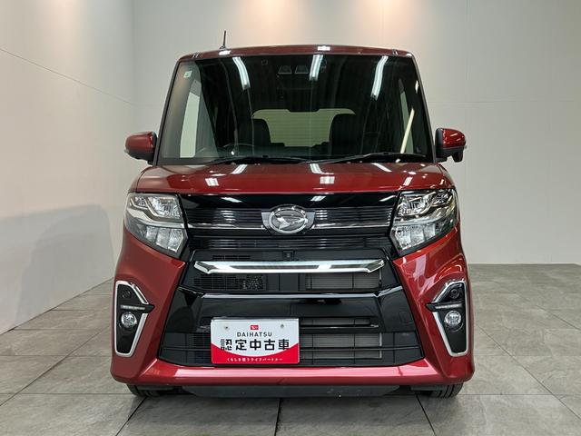 タントカスタムＸ　両側電動スライドドア　シートヒーター衝突被害軽減ブレーキ　コーナーセンサー　パノラマカメラ（ナビ装着時用）　両側電動スライドドア　前席シートヒーター　ＬＥＤヘッド　オートライト　オートエアコン　スマートキー　エコアイドル（滋賀県）の中古車