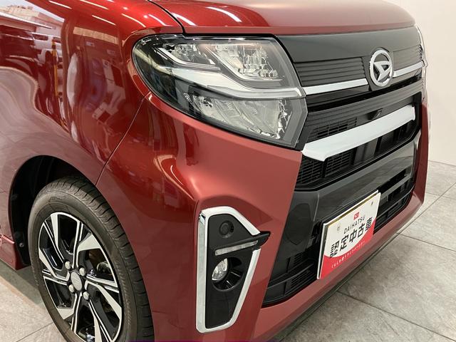タントカスタムＸ　両側電動スライドドア　シートヒーター衝突被害軽減ブレーキ　コーナーセンサー　パノラマカメラ（ナビ装着時用）　両側電動スライドドア　前席シートヒーター　ＬＥＤヘッド　オートライト　オートエアコン　スマートキー　エコアイドル（滋賀県）の中古車