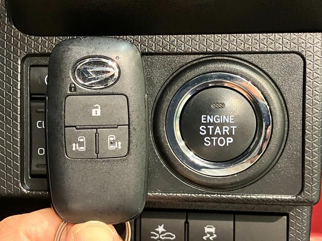 タントカスタムＸ　両側電動スライドドア　シートヒーター衝突被害軽減ブレーキ　コーナーセンサー　パノラマカメラ（ナビ装着時用）　両側電動スライドドア　前席シートヒーター　ＬＥＤヘッド　オートライト　オートエアコン　スマートキー　エコアイドル（滋賀県）の中古車
