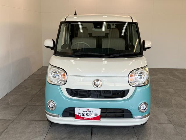 ムーヴキャンバスＧメイクアップＳＡ２　８型ナビ　パノラマカメラ　車検整備付衝突被害軽減ブレーキ　８インチフルセグナビ　Ｂｌｕｅｔｏｏｔｈ　ＵＳＢ　ＤＶＤ　パノラマカメラ　ドラレコ　両側電動スライドドア　ＬＥＤ　オートライト　オートエアコン　スマートキー　エコアイドル（滋賀県）の中古車