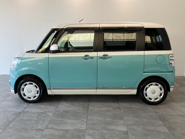 ムーヴキャンバスＧメイクアップＳＡ２　８型ナビ　パノラマカメラ　車検整備付衝突被害軽減ブレーキ　８インチフルセグナビ　Ｂｌｕｅｔｏｏｔｈ　ＵＳＢ　ＤＶＤ　パノラマカメラ　ドラレコ　両側電動スライドドア　ＬＥＤ　オートライト　オートエアコン　スマートキー　エコアイドル（滋賀県）の中古車