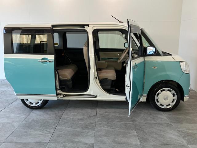 ムーヴキャンバスＧメイクアップＳＡ２　８型ナビ　パノラマカメラ　車検整備付衝突被害軽減ブレーキ　８インチフルセグナビ　Ｂｌｕｅｔｏｏｔｈ　ＵＳＢ　ＤＶＤ　パノラマカメラ　ドラレコ　両側電動スライドドア　ＬＥＤ　オートライト　オートエアコン　スマートキー　エコアイドル（滋賀県）の中古車