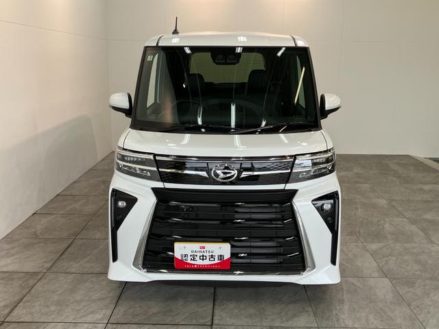 タントカスタムＲＳ　ターボ　両側電動スライドドア　届出済未使用車衝突被害軽減ブレーキ　コーナーセンサー　バックカメラ（ナビ装着時用）　両側電動スライドドア　前席シートヒーター　電動パーキングブレーキ　ＬＥＤ　オートライト　オートエアコン　スマートキー　エコアイドル（滋賀県）の中古車