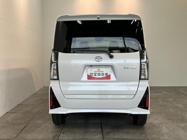 タントカスタムＲＳ　ターボ　両側電動スライドドア　届出済未使用車衝突被害軽減ブレーキ　コーナーセンサー　バックカメラ（ナビ装着時用）　両側電動スライドドア　前席シートヒーター　電動パーキングブレーキ　ＬＥＤ　オートライト　オートエアコン　スマートキー　エコアイドル（滋賀県）の中古車