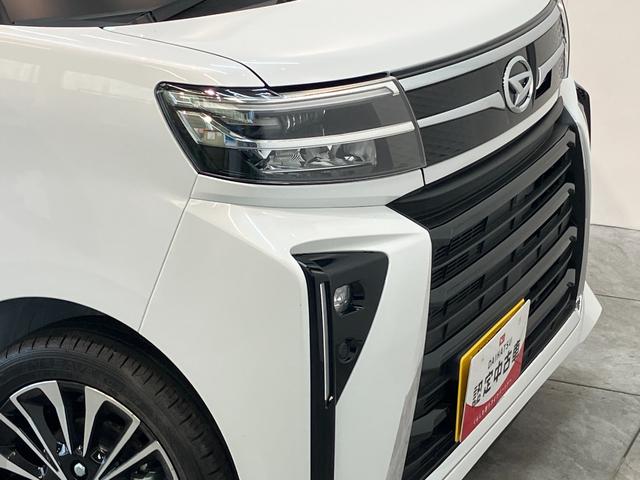 タントカスタムＲＳ　ターボ　両側電動スライドドア　届出済未使用車衝突被害軽減ブレーキ　コーナーセンサー　バックカメラ（ナビ装着時用）　両側電動スライドドア　前席シートヒーター　電動パーキングブレーキ　ＬＥＤ　オートライト　オートエアコン　スマートキー　エコアイドル（滋賀県）の中古車