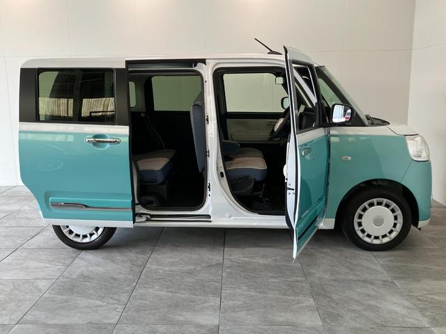 ムーヴキャンバスストライプスＧ　９型ディスプレイオーディオ　フルセグ　ＬＥＤ衝突被害軽減ブレーキ　コーナーセンサー　バックカメラ　両側電動スライドドア　前席シートヒーター　９型ディスプレイオーディオ　フルセグ　バックカメラ　オートエアコン　スマートキー　エコアイドル（滋賀県）の中古車