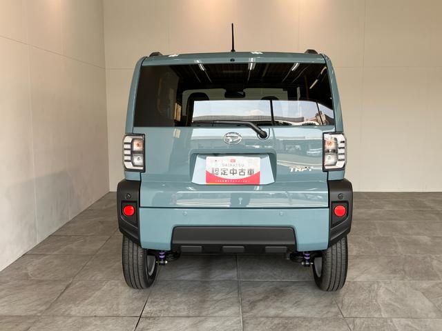 タフトＧ　レーダークルーズコントロール　ＬＥＤ　届出済未使用車衝突被害軽減ブレーキ　コーナーセンサー　クルコン　バックカメラ（ナビ装着時用）　前席シートヒータ　電動パーキング　スカイフィールトップ　ＬＥＤ　オートライト　オートエアコン　スマートキー　エコアイドル（滋賀県）の中古車