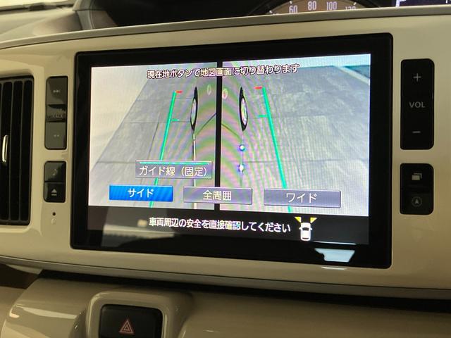 ムーヴキャンバスＧメイクアップＳＡ２　８型ナビ　パノラマカメラ　ドラレコ衝突被害軽減ブレーキ　スマアシ２　８型フルセグナビ　Ｂｌｕｅｔｏｏｔｈ　ＤＶＤ再生　ＵＳＢ　パノラマカメラ　両側電動スライドドア　ＬＥＤ　オートライト　オートエアコン　スマートキー　エコアイドル（滋賀県）の中古車