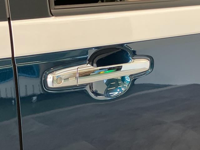 ムーヴキャンバスストライプスＧ　両側電動スライドドア　届出済未使用車衝突被害軽減ブレーキ　コーナーセンサー　バックカメラ（ナビ装着時用）　両側電動スライドドア　前席シートヒーター　電動パーキングブレーキ　ＬＥＤ　オートライト　オートエアコン　スマートキー　エコアイドル（滋賀県）の中古車