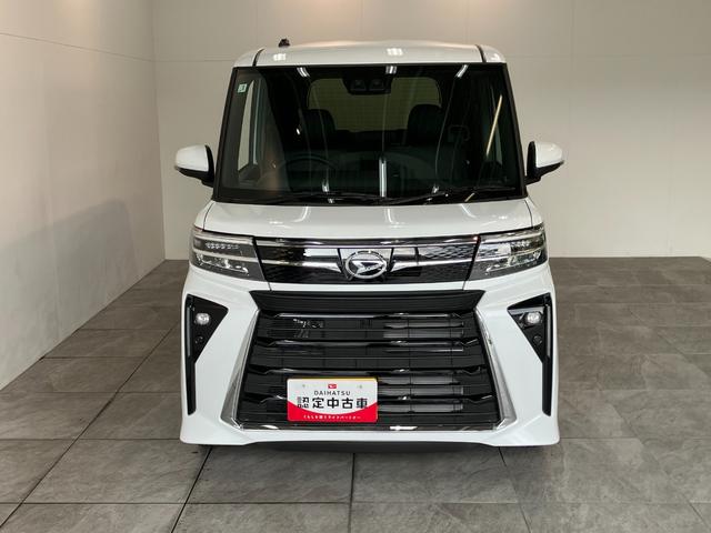 タントカスタムＲＳ　ターボ　両側電動スライドドア　届出済未使用車衝突被害軽減ブレーキ　コーナーセンサー　ターボ　バックカメラ（ナビ装着時用）　両側電動スライドドア　前席シートヒーター　電動パーキングブレーキ　ＬＥＤ　オートエアコン　スマートキー　エコアイドル（滋賀県）の中古車