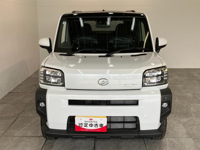 タフトＧ　レーダークルコン　コーナーセンサー　届出済未使用車衝突被害軽減ブレーキ　コーナーセンサー　バックカメラ（ナビ装着時用）　レーダークルーズコントロール　前席シートヒーター　電動パーキング　ＬＥＤ　オートライト　オートエアコン　スマートキー　エコアイドル（滋賀県）の中古車
