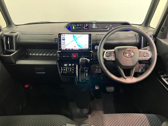 タントカスタムＲＳスタイルセレクション　９型ナビ　パノラマカメラ衝突被害軽減ブレーキ　コーナーセンサー　鋳型フルセグナビ　Ｂｌｕｅｔｏｏｔｈ　ＤＶＤ　ＵＳＢ　パノラマカメラ　前後ドラレコ　両側パワスラ　前席シートヒーター　ＬＥＤ　レーダークルコン　エコアイドル（滋賀県）の中古車