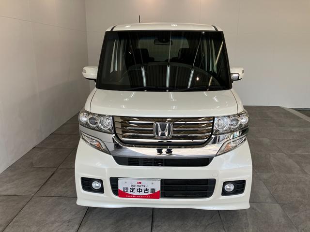 Ｎ−ＢＯＸカスタムＧ　ＳＳパッケージ　ワンセグナビ　バックカメラ　ＨＩＤ追突被害軽減ブレーキ　ワンセグナビ　バックカメラ　ＤＶＤ　両側電動スライドドア　ＨＩＤヘッドライト　オートライト　トップシェイドガラス　オートエアコン　スマートキー　エコアイドル（滋賀県）の中古車