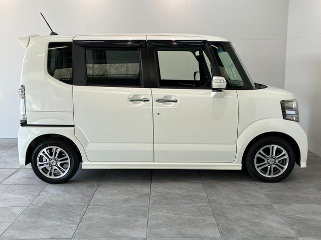 Ｎ−ＢＯＸカスタムＧ　ＳＳパッケージ　ワンセグナビ　バックカメラ　ＨＩＤ追突被害軽減ブレーキ　ワンセグナビ　バックカメラ　ＤＶＤ　両側電動スライドドア　ＨＩＤヘッドライト　オートライト　トップシェイドガラス　オートエアコン　スマートキー　エコアイドル（滋賀県）の中古車