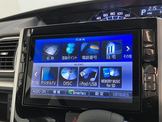 タントカスタムＸ　８インチフルセグナビ　バックカメラ　後席モニター８インチフルセグナビ　バックカメラ　フリップダウンモニター　ＥＴＣ　ＤＶＤ再生　Ｂｌｕｅｔｏｏｔｈ　ＵＳＢ　両側電動スライドドア　ＬＥＤヘッド　オートライト　オートエアコン　スマートキー　エコアイドル（滋賀県）の中古車