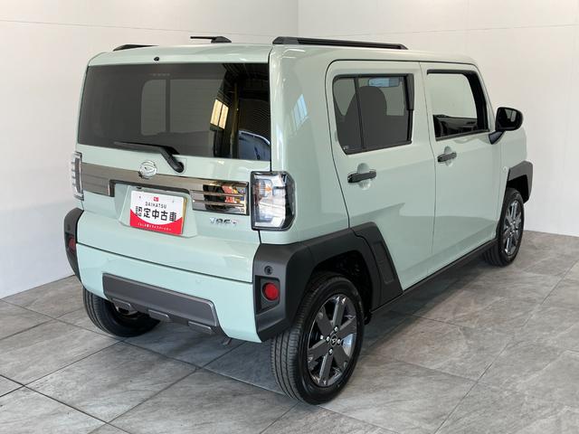 タフトＧ　ダーククロムベンチャー　コーナーセンサー　届出済未使用車衝突被害軽減ブレーキ　コーナーセンサー　バックカメラ（ナビ装着時用）　前席シートヒーター　電動パーキング　クルーズコントロール　ＬＥＤ　オートライト　オートエアコン　スマートキー　エコアイドル（滋賀県）の中古車