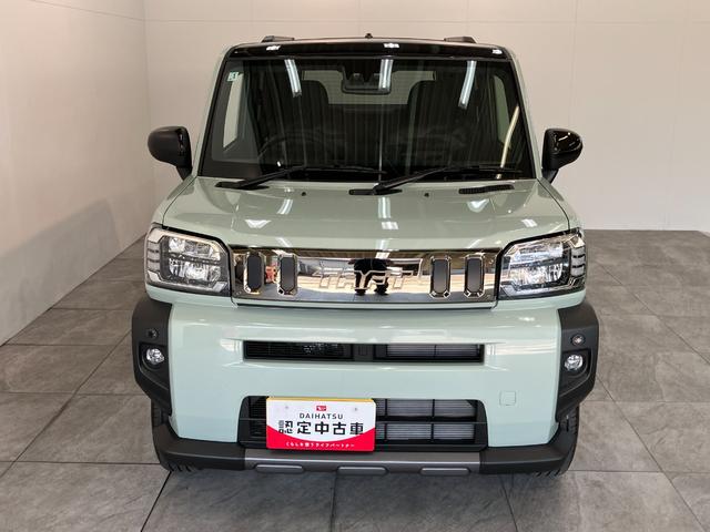 タフトＧ　ダーククロムベンチャー　コーナーセンサー　届出済未使用車衝突被害軽減ブレーキ　コーナーセンサー　バックカメラ（ナビ装着時用）　前席シートヒーター　電動パーキング　クルーズコントロール　ＬＥＤ　オートライト　オートエアコン　スマートキー　エコアイドル（滋賀県）の中古車