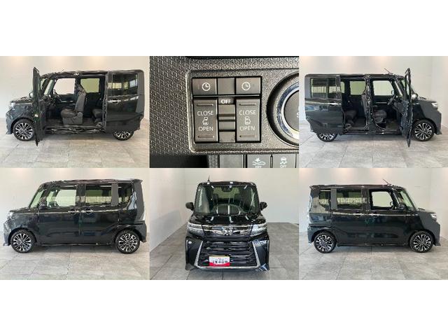 タントカスタムＲＳ　９型ディスプレイオーディオ　届出済未使用車衝突被害軽減ブレーキ　コーナーセンサー　ターボ　９型ディスプレイオーディオ　フルセグ　Ｂｌｕｅｔｏｏｔｈ　ＵＳＢ　バックカメラ　両側電動スライドドア　前席シートヒーター　ＬＥＤ　スマートキー（滋賀県）の中古車