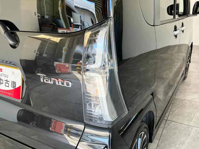 タントカスタムＲＳ　９型ディスプレイオーディオ　届出済未使用車衝突被害軽減ブレーキ　コーナーセンサー　ターボ　９型ディスプレイオーディオ　フルセグ　Ｂｌｕｅｔｏｏｔｈ　ＵＳＢ　バックカメラ　両側電動スライドドア　前席シートヒーター　ＬＥＤ　スマートキー（滋賀県）の中古車