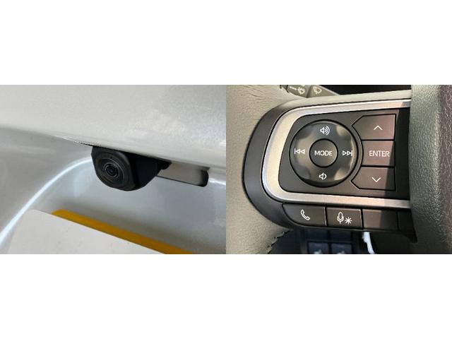 タントカスタムＲＳ　ターボ　前席シートヒーター　届出済未使用車衝突被害軽減ブレーキ　コーナーセンサー　ターボ　バックカメラ（ナビ装着時用）　両側電動スライドドア　前席シートヒーター　電動パーキング　ＬＥＤ　オートライト　オートエアコン　スマートキー　エコアイドル（滋賀県）の中古車