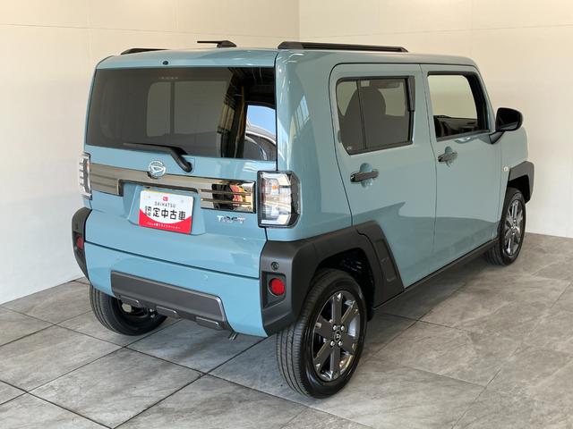 タフトＧ　ダーククロムベンチャー　シートヒーター　届出済未使用車衝突被害軽減ブレーキ　コーナーセンサー　バックカメラ（ナビ装着時用）　レーダークルコン　前席シートヒーター　電動パーキングブレーキ　ＬＥＤ　オートライト　スマートキー　エコアイドル　届出済未使用車（滋賀県）の中古車