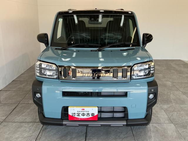 タフトＧ　ダーククロムベンチャー　シートヒーター　届出済未使用車衝突被害軽減ブレーキ　コーナーセンサー　バックカメラ（ナビ装着時用）　レーダークルコン　前席シートヒーター　電動パーキングブレーキ　ＬＥＤ　オートライト　スマートキー　エコアイドル　届出済未使用車（滋賀県）の中古車