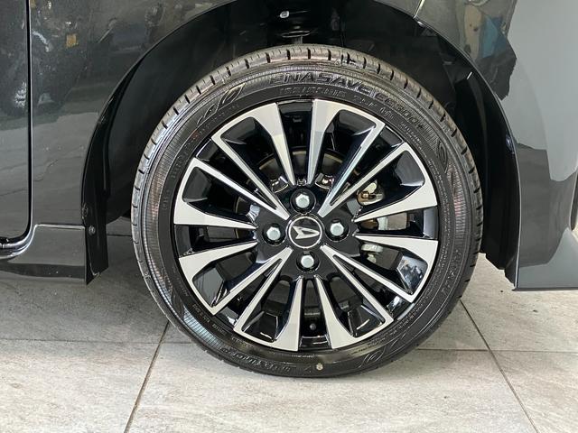 タントカスタムＲＳ　ターボ　両側電動スライドドア　届出済未使用車衝突被害軽減ブレーキ　コーナーセンサー　ターボ　バックカメラ（ナビ装着時用）　両側電動スライドドア　前席シートヒーター　電動パーキングブレーキ　ＬＥＤ　オートライト　スマートキー　エコアイドル（滋賀県）の中古車