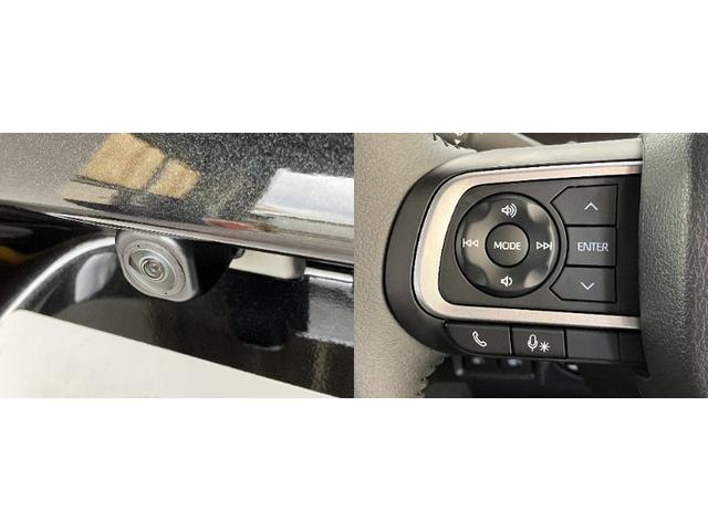 タントカスタムＲＳ　ターボ　両側電動スライドドア　届出済未使用車衝突被害軽減ブレーキ　コーナーセンサー　ターボ　バックカメラ（ナビ装着時用）　両側電動スライドドア　前席シートヒーター　電動パーキングブレーキ　ＬＥＤ　オートライト　スマートキー　エコアイドル（滋賀県）の中古車