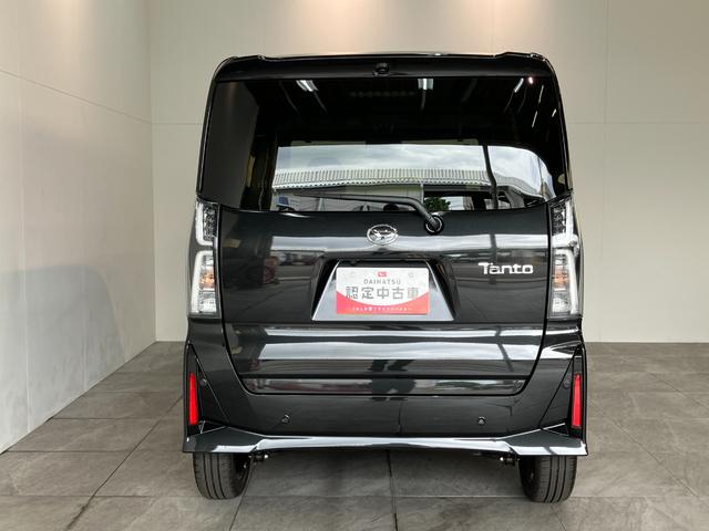 タントカスタムＲＳ　ターボ　両側電動スライドドア　届出済未使用車衝突被害軽減ブレーキ　コーナーセンサー　ターボ　バックカメラ（ナビ装着時用）　両側電動スライドドア　前席シートヒーター　電動パーキングブレーキ　ＬＥＤ　オートライト　スマートキー　エコアイドル（滋賀県）の中古車
